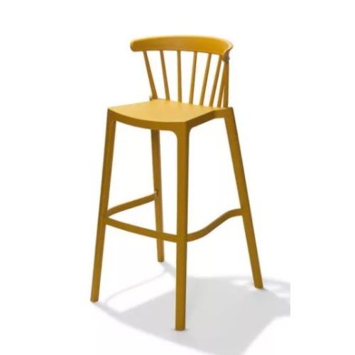  HorecaTraders Barstool Windson | Plastic | 56x55x103cm | Yellow 