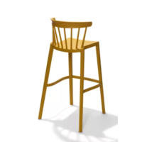 Bar stool Windson | Plastic | 56x55x103cm | Yellow