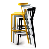 Barstool Windson | Plastic | 56x55x103cm | Yellow