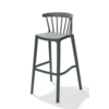 HorecaTraders Barhocker Windson | Kunststoff | 56x55x103 cm | Grün