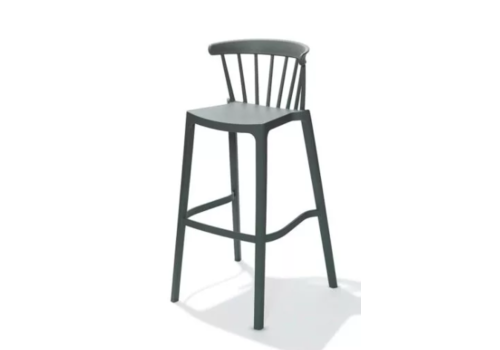  HorecaTraders Bar stool Windson | Plastic | 56x55x103 cm | Green 