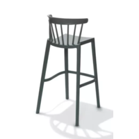 Tabouret de bar Windson | Plastique | 56x55x103 cm | Vert