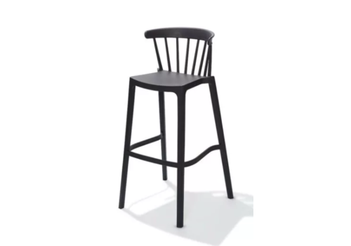  HorecaTraders Barstool Windson | Plastic | 56x55x103cm | Gray 