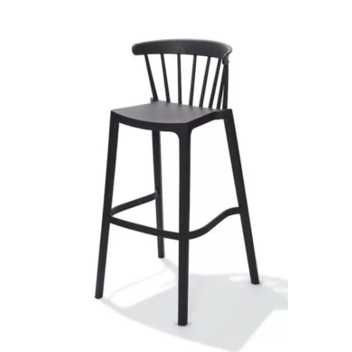  HorecaTraders Bar stool Windson | Plastic | 56x55x103cm | Grey 