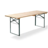 HorecaTraders Beer Table | Green | Wood | 220x50x78 cm