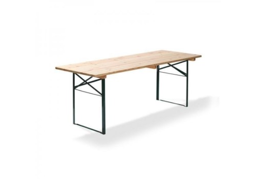  HorecaTraders Biertisch | Grün | Holz | 220x70x78 cm 
