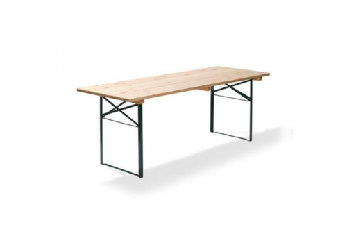  HorecaTraders Beer table | Green | Wood | 220x80x78 cm 