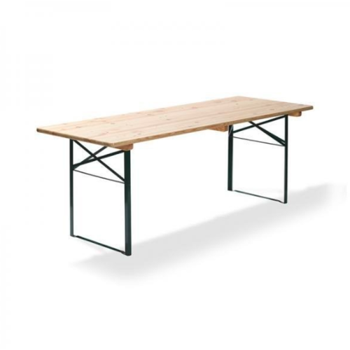  HorecaTraders Table à bière | Vert | Bois | 220x80x78 cm 
