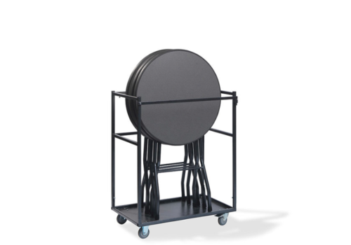  HorecaTraders Stehtische mit Servierwagen | 63x95x120 cm 
