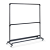 HorecaTraders Mobile wardrobe without hooks | Black | 60x192x200 cm