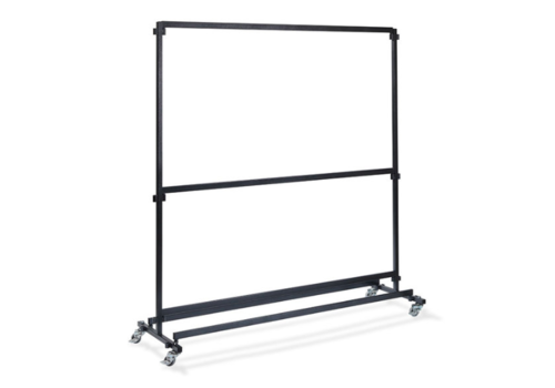  HorecaTraders Wardrobe on wheels without hooks | Black | 60x192x200 cm 