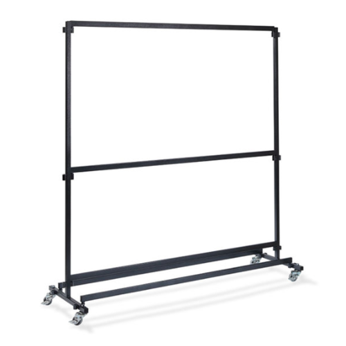  HorecaTraders Wardrobe on wheels without hooks | Black | 60x192x200 cm 