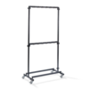HorecaTraders Kleiderschrank | Handy, Mobiltelefon | Schwarz | 60x100x200 cm | Kapazität 48