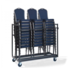 HorecaTraders Trolley Stoelen | 76x151x120 cm | Capaciteit 30