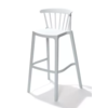 HorecaTraders Tabouret de bar Windson | Plastique | 56x55x103cm | Blanc