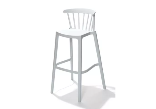  HorecaTraders Barstool Windson | Plastic | 56x55x103cm | White 