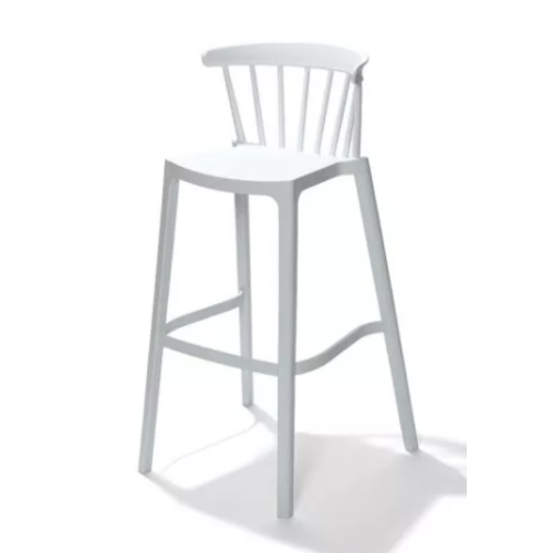  HorecaTraders Bar stool Windson | Plastic | 56x55x103cm | White 