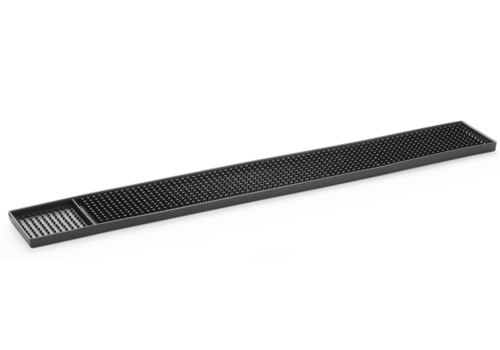 Long Rubber Glass Mats Plastic  Black Bar Shelf Drip Trays Pub