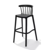 HorecaTraders Windson Bar Stool | Plastic | 56x55x103cm | Black