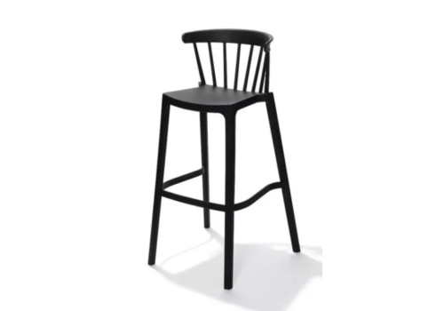  HorecaTraders Windson Bar Stool | Plastic | 56x55x103cm | Black 