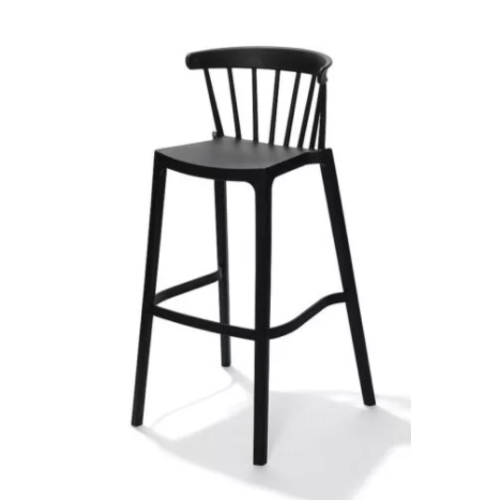  HorecaTraders Windson Bar Stool | Plastic | 56x55x103cm | Black 