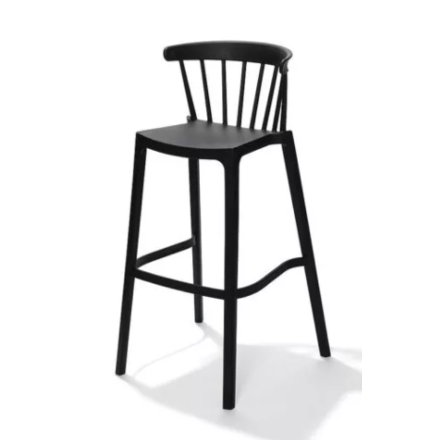 Windson Bar Stool | Plastic | 56x55x103cm | Black