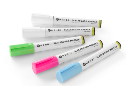  Hendi Chalk markers | 6mm | 2 white, 1 pink, 1 yellow and 1 bronze colored marker 