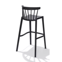 Windson Bar Stool | Plastic | 56x55x103cm | Black