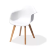 HorecaTraders Keeve Chair | Wood & Plastic | 61x61.5x83cm | White