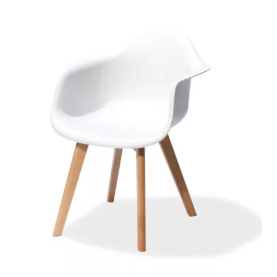 Keeve Chair | Wood & Plastic | 61x61.5x83cm | White