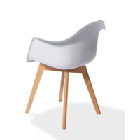 Chaise Keeve | Bois et plastique | 61x61,5x83cm | Blanc