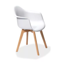 Chaise Keeve | Bois et plastique | 61x61,5x83cm | Blanc