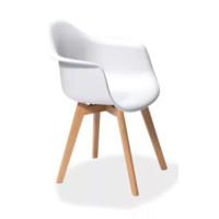 Keeve Chair | Wood & Plastic | 61x61.5x83cm | White