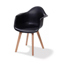 Chaise Keeve | Bois et plastique | 61x61,5x83cm | Noir