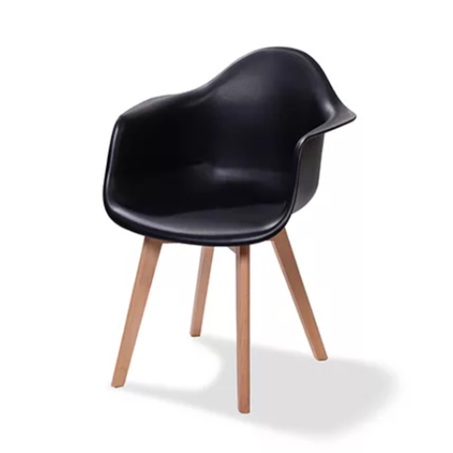 Keeve Chair | Wood & Plastic | 61x61.5x83cm | Black