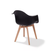 Keeve Stuhl | Holz & Kunststoff | 61x61,5x83cm | Schwarz