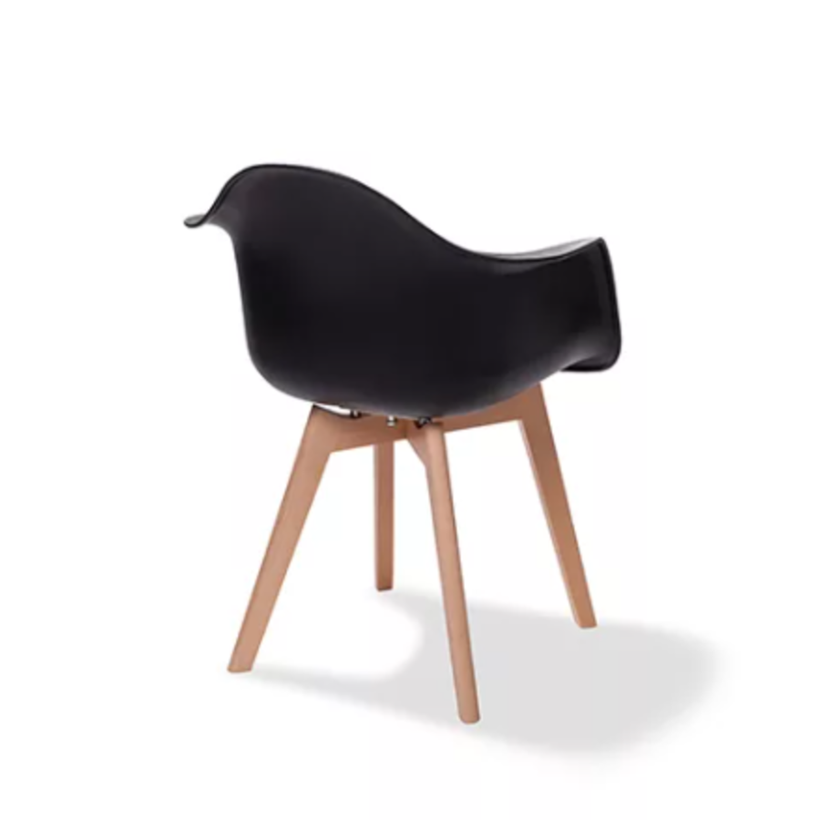Chaise Keeve | Bois et plastique | 61x61,5x83cm | Noir