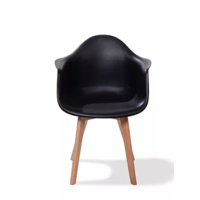Chaise Keeve | Bois et plastique | 61x61,5x83cm | Noir