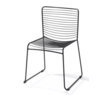 HorecaTraders Chaise en fil d'acier | Noir | 51x52x78cm