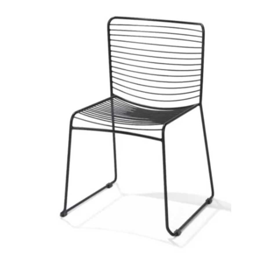 Wire Steel Chair | Black | 51x52x78cm