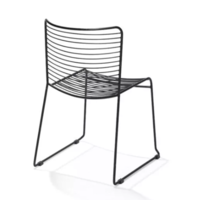 Wire Steel Chair | Black | 51x52x78cm