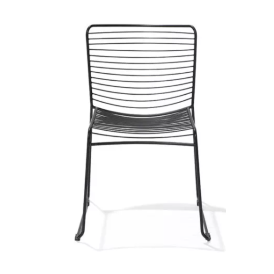 Chaise en fil d'acier | Noir | 51x52x78cm