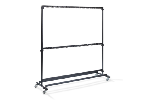  HorecaTraders Wardrobe on wheels | Black | 60x192x200 cm | Capacity 104 