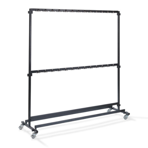  HorecaTraders Wardrobe on wheels | Black | 60x192x200 cm | Capacity 104 