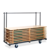 HorecaTraders Trolley tables | 59/89x230x170 cm | Capacity 10/20/40