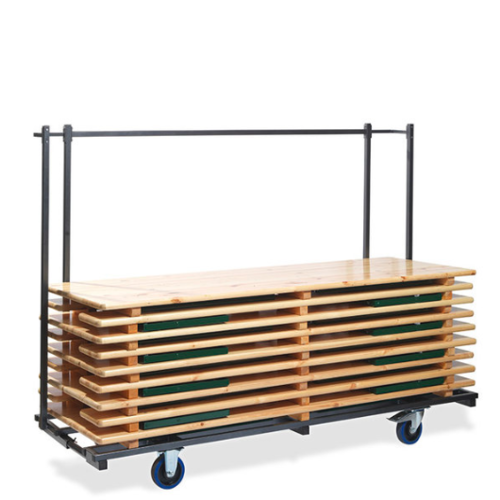  HorecaTraders Tables à roulettes | 59/89x230x170 cm | Capacité 10/20/40 