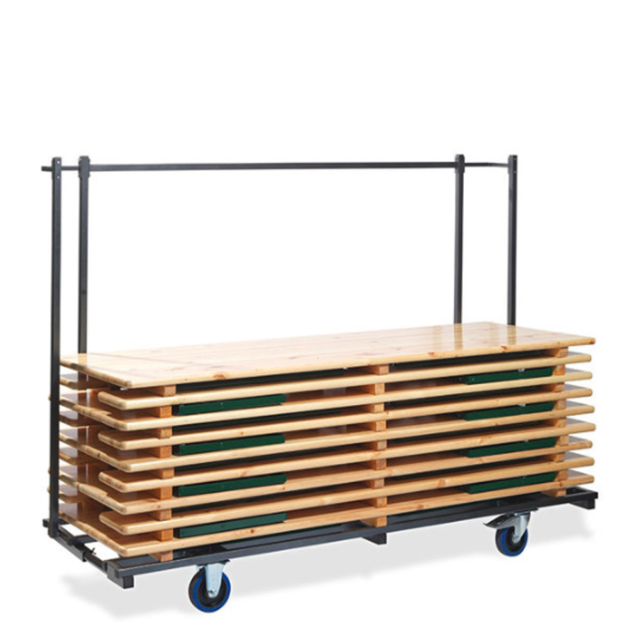 Tables à roulettes | 59/89x230x170 cm | Capacité 10/20/40