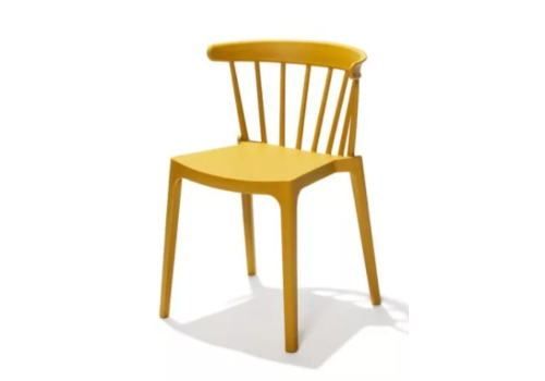  HorecaTraders Chair Windsor | Plastic | Yellow | 54x53x75cm 