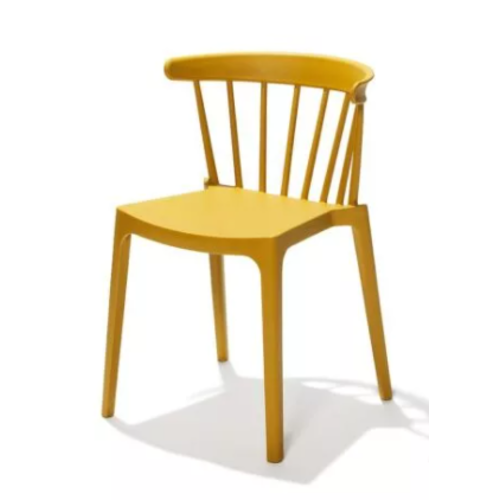  HorecaTraders Stuhl Windson | Kunststoff | Gelb | 54x53x75cm 