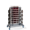 HorecaTraders Trolley afzetpalen | 76x129x180 cm | Capaciteit 16